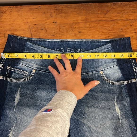 EUC JAG Jeans cropped distressed jeggings.  High Rise Skinny  Size 10 - Picture 6 of 7